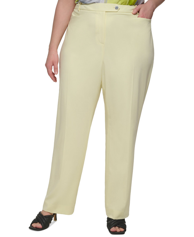 Pantalones para mujer Calvin Klein talla grande Lux corte moderno - Imagen 9 de 16