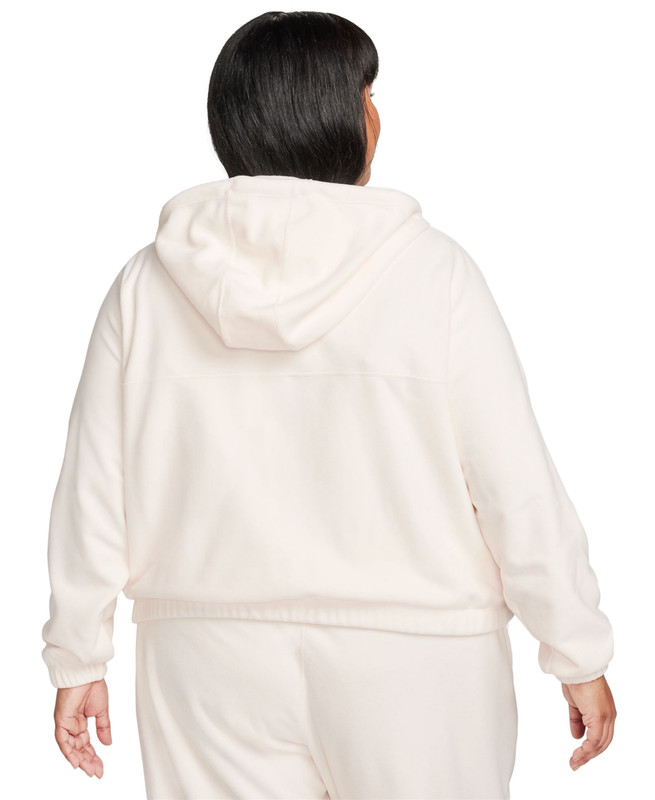 Nike Women's Plus Size Therma-FIT Full-Zip Fleece Hoodie (Pale Ivory, 1X) - Picture 3 of 6