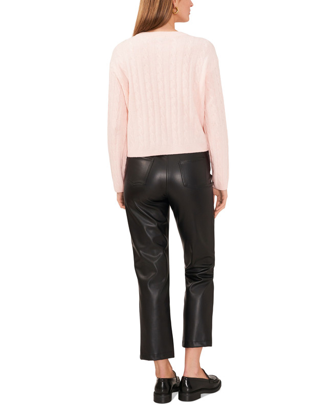 1.STATE Women's Crewneck Long-Sleeve Cable-Knit Sweater - Picture 6 of 12