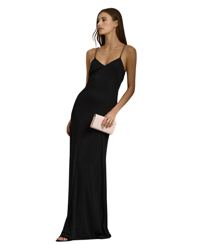 Lauren Ralph Lauren Women's Chain-Strap Twisted-Back Gown - Picture 5 of 8