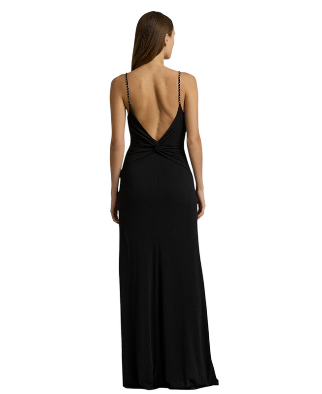 Lauren Ralph Lauren Women's Chain-Strap Twisted-Back Gown - Picture 6 of 8