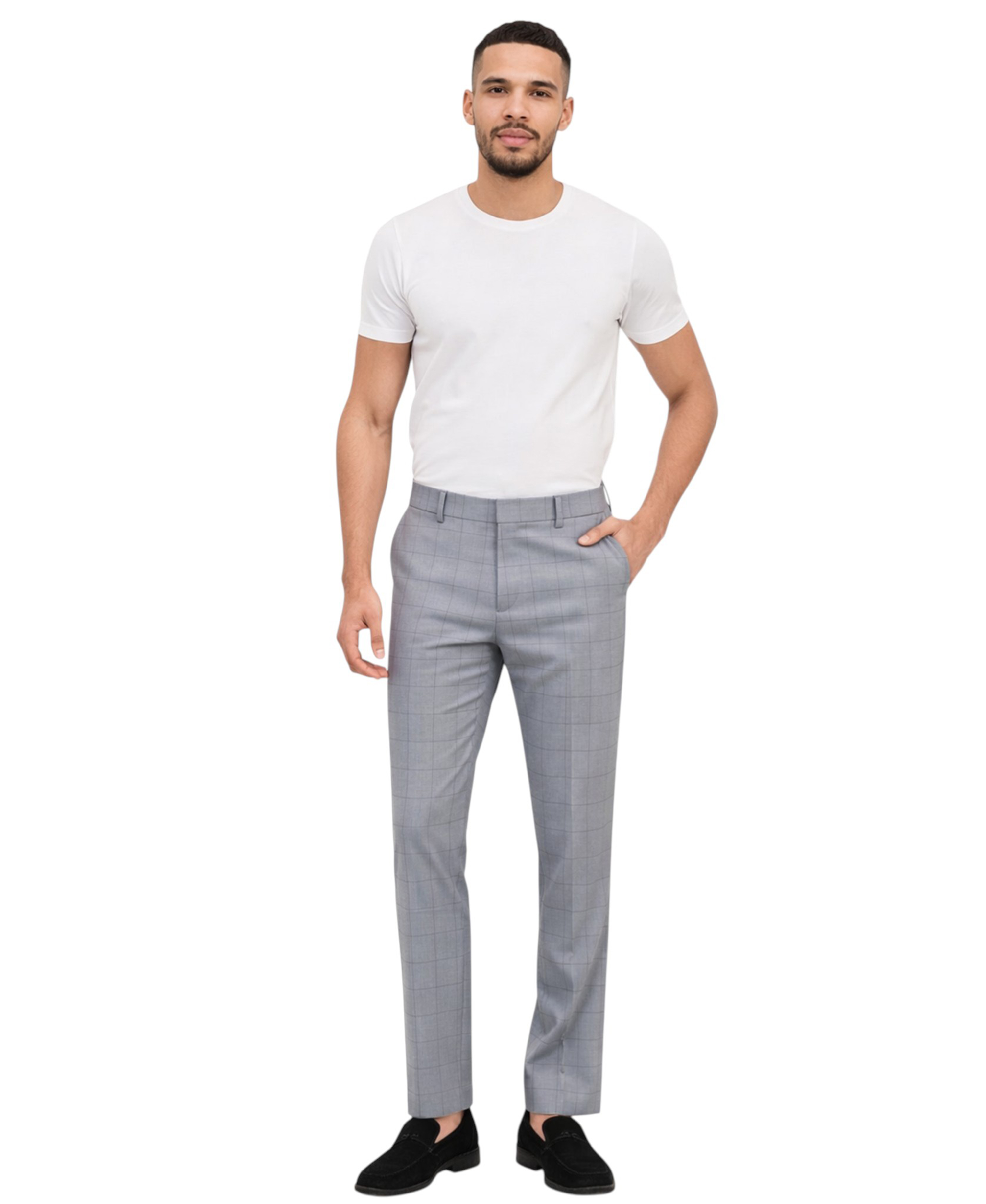 Perry Ellis Portfolio Mens Slim-Fit Tonal Windowpane Dress Pants 5390₽