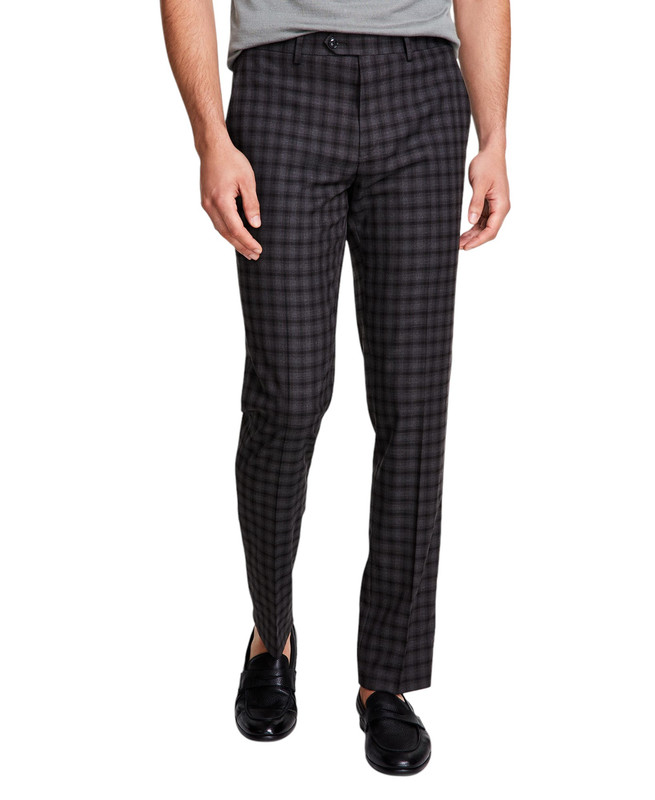 Bar III Men's Slim-Fit Check Suit Pants - Picture 6 of 10