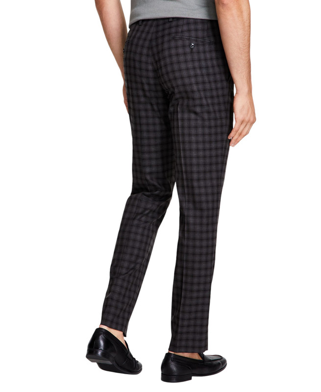 Bar III Men's Slim-Fit Check Suit Pants - Picture 7 of 10
