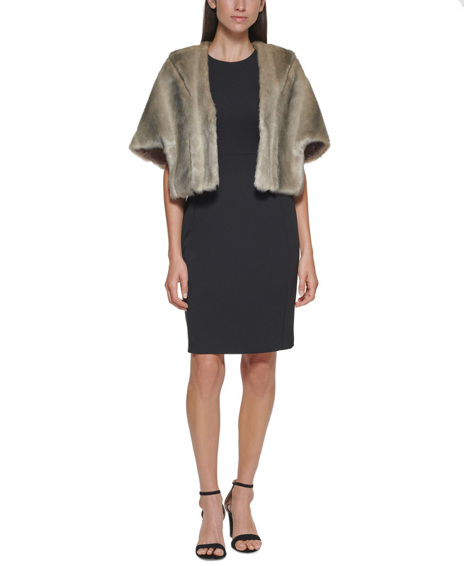 Eliza J Women's Faux-Fur Shrug - Picture 9 of 10