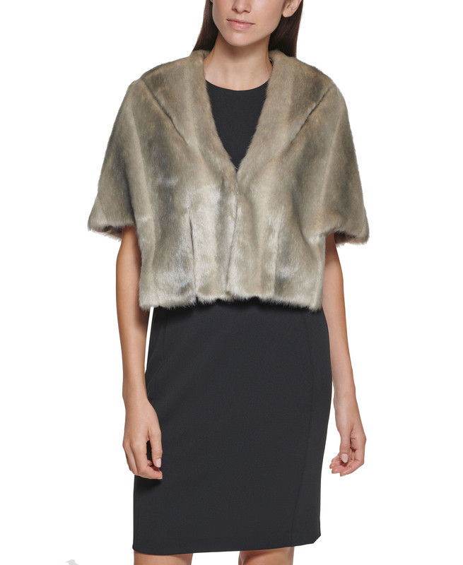 Eliza J Women's Faux-Fur Shrug - Picture 6 of 10