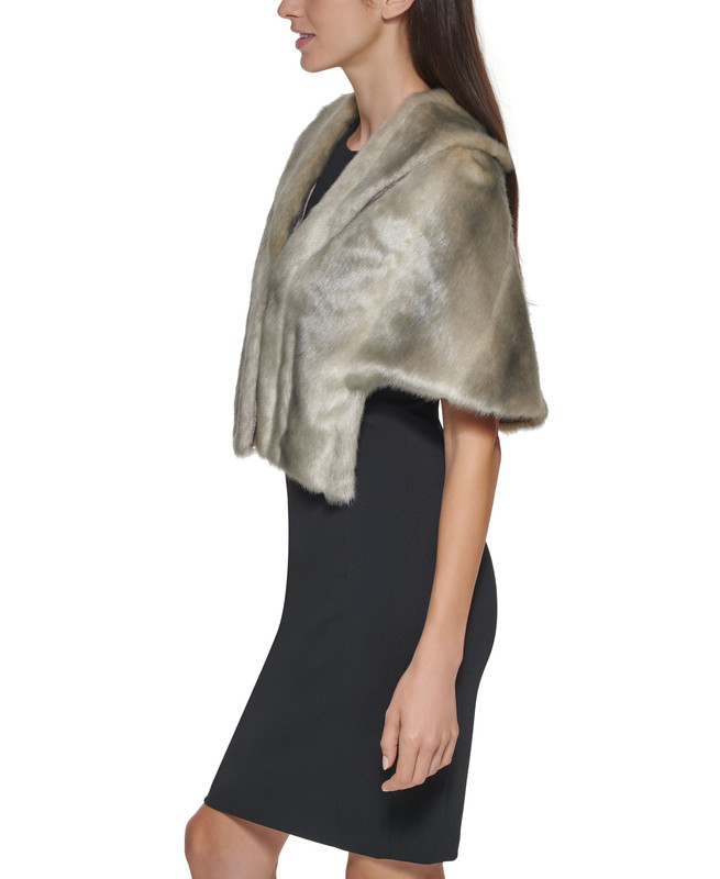 Eliza J Women's Faux-Fur Shrug - Picture 7 of 10