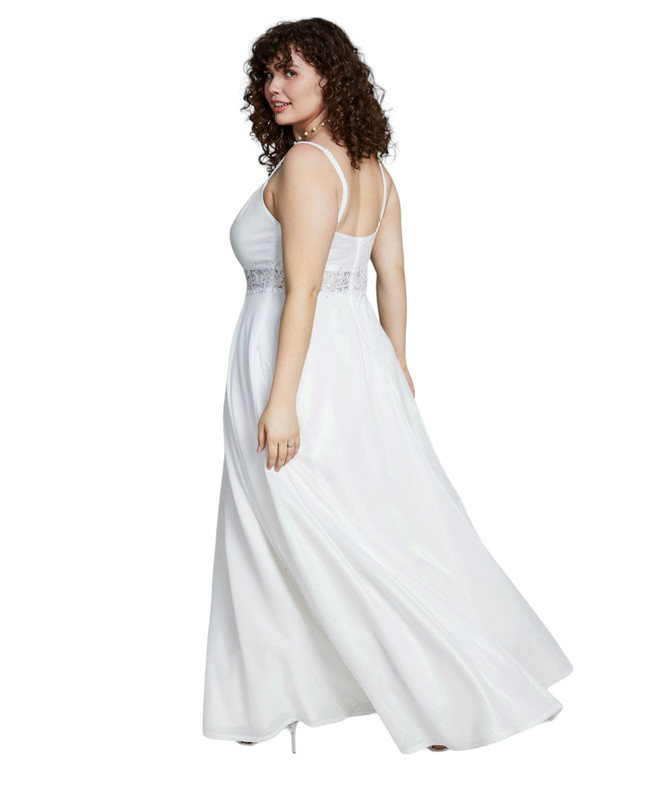 City Studios Women's Trendy Plus Metallic Sleeveless Gown - Picture 7 of 16