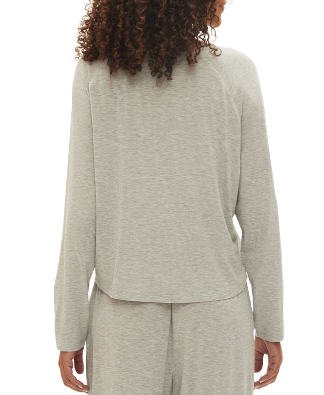 GapBody Women's Long-Sleeve Crewneck Pajama Top - Picture 6 of 6