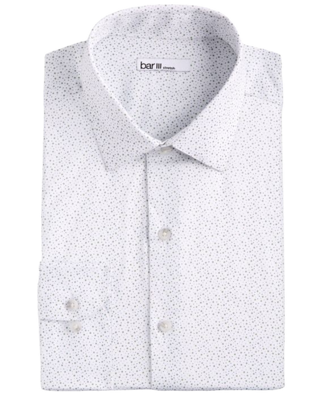 Scattered Dot-Print Dress Shirt | eBay
