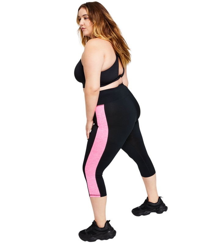 ID Ideology Women's Plus Size Colorblocked Capri Leggings - Picture 8 of 51