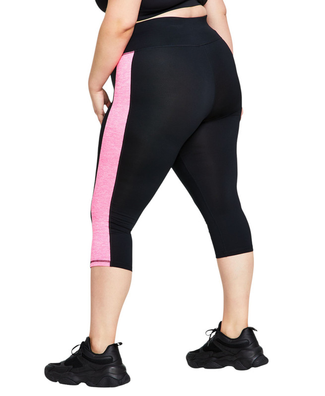 ID Ideology Women's Plus Size Colorblocked Capri Leggings - Picture 7 of 51