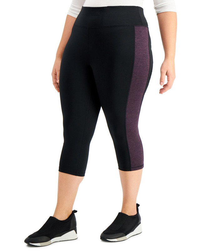 ID Ideology Women's Plus Size Colorblocked Capri Leggings - Picture 21 of 51