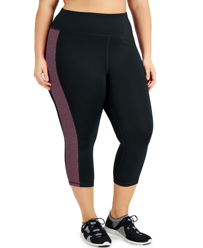 ID Ideology Women's Plus Size Colorblocked Capri Leggings - Picture 22 of 51