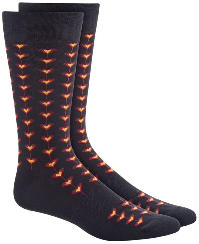 Мужские носки Bar III с черными сердечками выложенными плиткой 2090₽