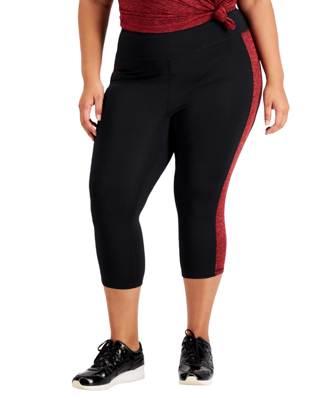 ID Ideology Women's Plus Size Colorblocked Capri Leggings - Picture 26 of 51
