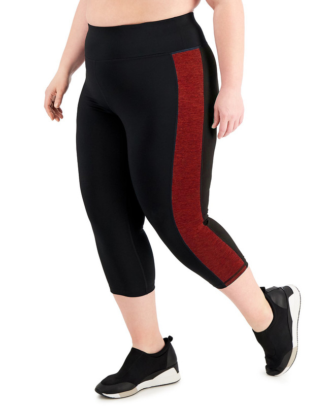 ID Ideology Women's Plus Size Colorblocked Capri Leggings - Picture 27 of 51