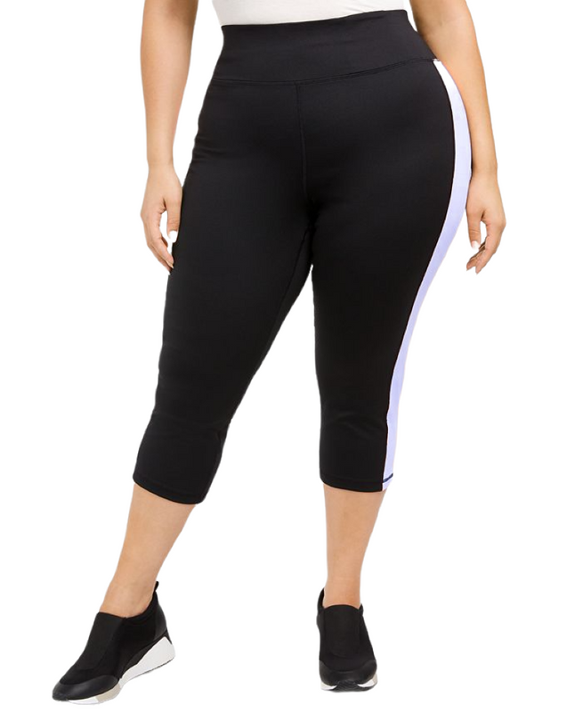 ID Ideology Women's Plus Size Colorblocked Capri Leggings - Picture 31 of 51