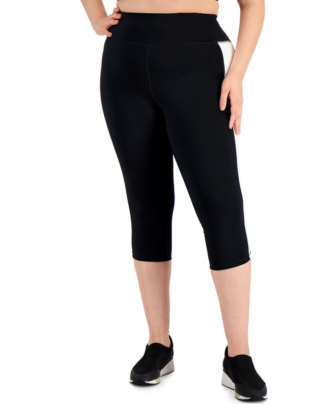 ID Ideology Women's Plus Size Colorblocked Capri Leggings - Picture 9 of 51