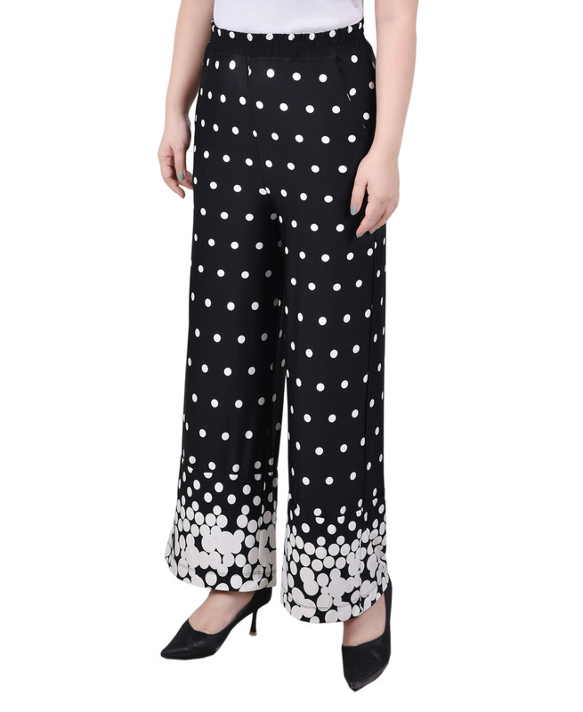 NY Collection Women's Petite Wide Leg Pull On Pants - Picture 9 of 18