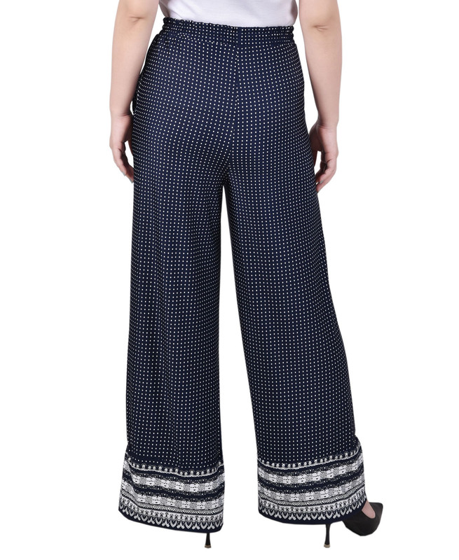 NY Collection Women's Petite Wide Leg Pull On Pants - Picture 14 of 18