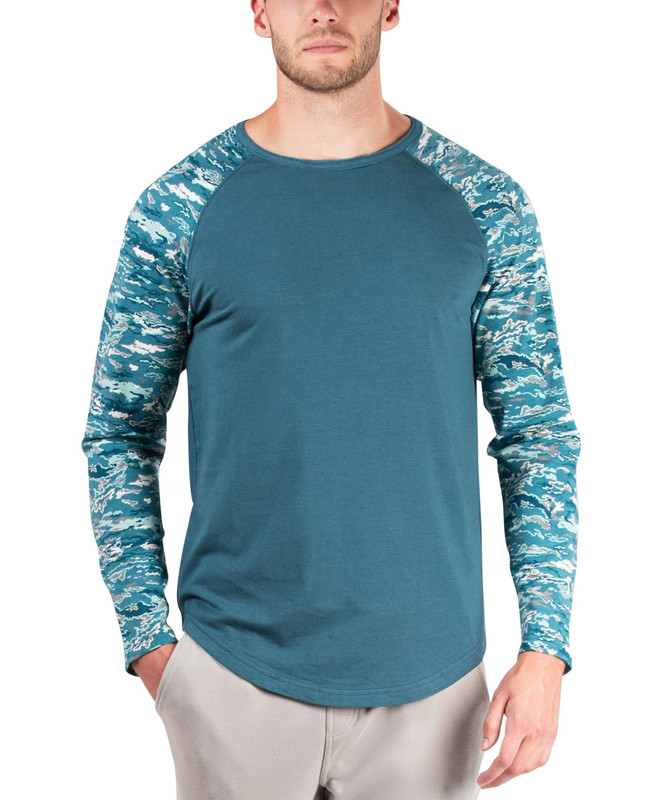 Мужская ночная футболка реглан Natori Kaede с цветными вставками