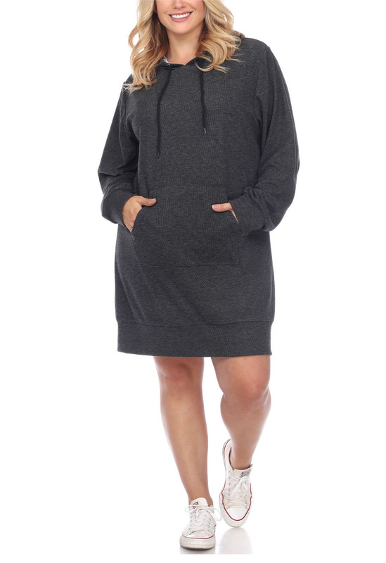 Платье-толстовка с капюшоном White Mark Womens Plus Size Hoodie