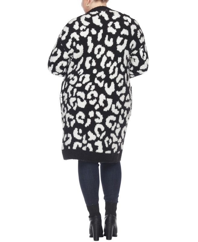 White Mark Damenpullover Übergröße vorne offen Sherpa - Bild 8 von 20