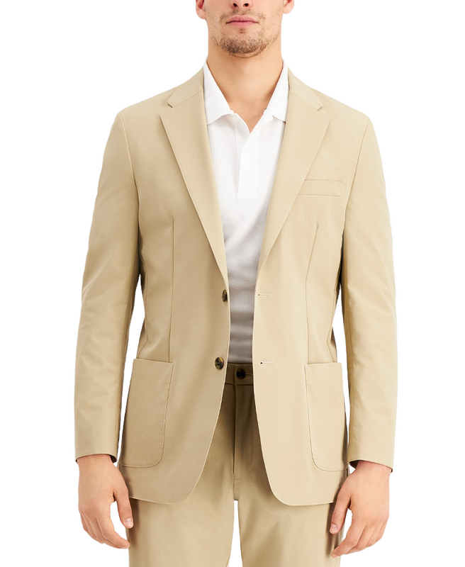 Modern Fit Stretch Khaki Suit Jacket | eBay