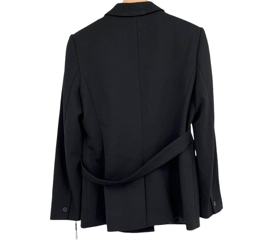 Calvin Klein Women's Petite Scuba Crepe Belted Long-Sleeve Jacket - Picture 4 of 4