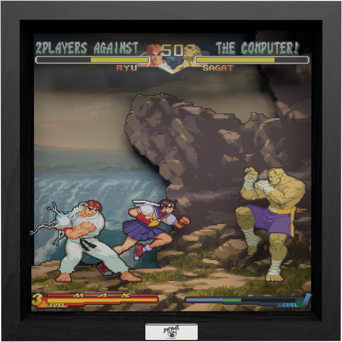 その他 Pixel Frames / Street Fighter Alpha 2 Pixel Frames Street Fighter Alpha 2: A Dramatic Battle 9x9 inches
