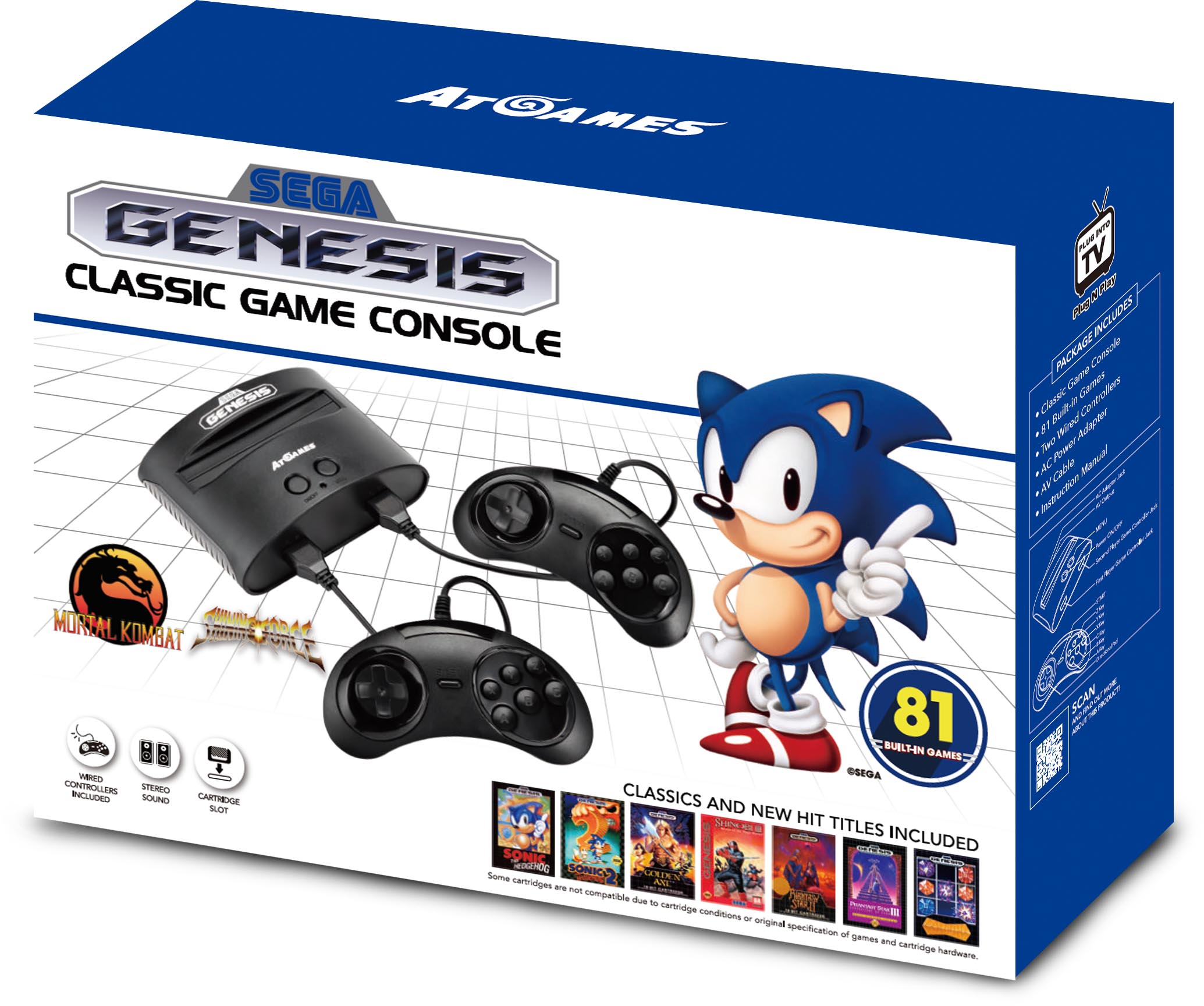 Sega Genesis Classic Game Console 2017 Retro 81 Built in Games w/ 2 Controllers 857847003790 eBay