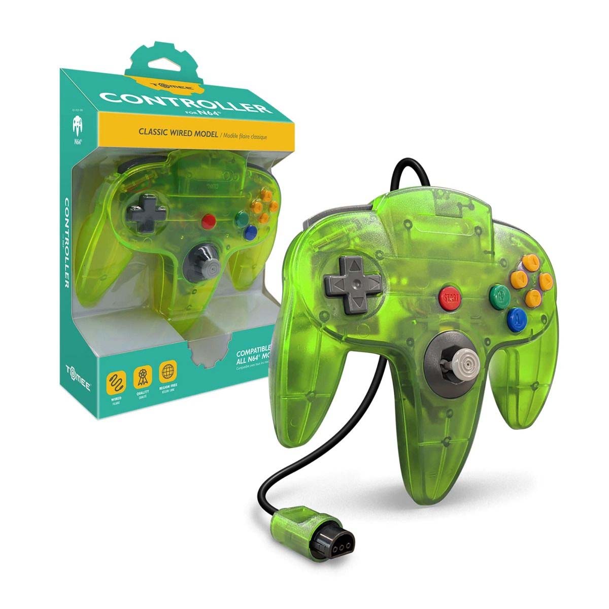 Tomee Controller for N64(Gold/Gray/Yellow/Red/Green/Black/Blue/Turquoise/Purple) - Picture 27 of 28