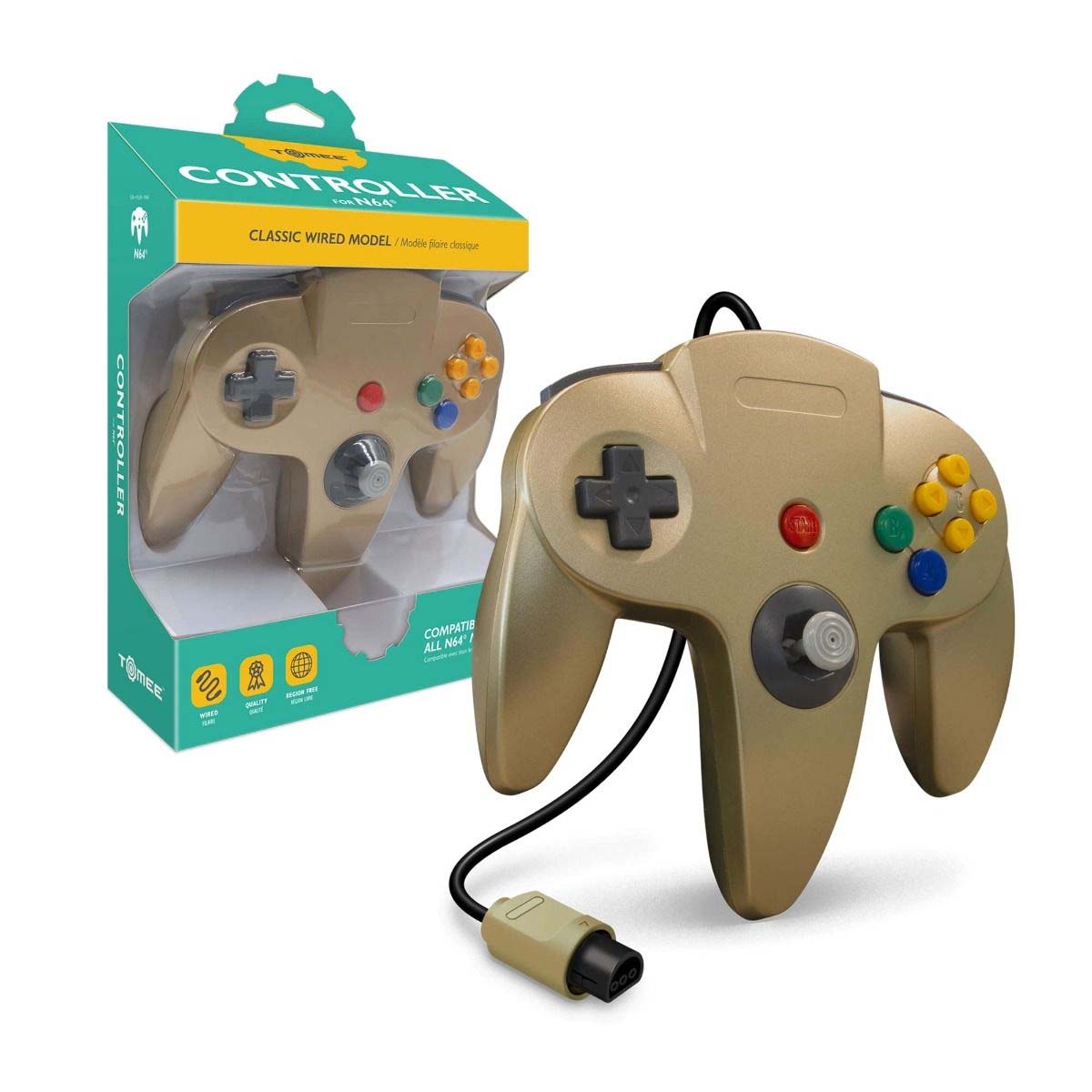 Tomee Controller for N64(Gold/Gray/Yellow/Red/Green/Black/Blue/Turquoise/Purple) - Picture 13 of 28