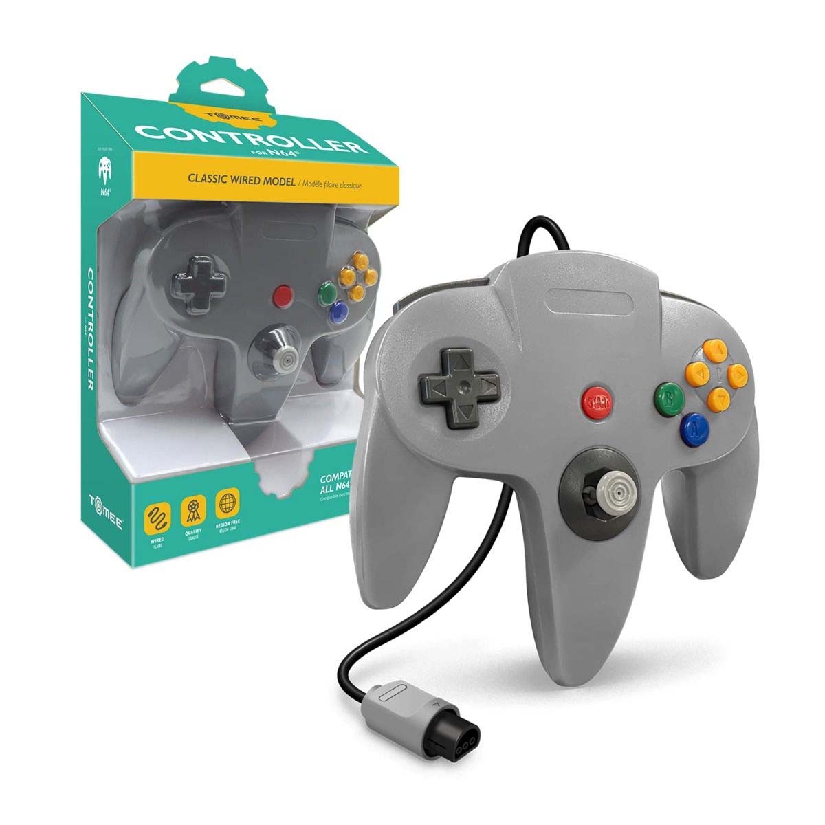 Tomee Controller for N64(Gold/Gray/Yellow/Red/Green/Black/Blue/Turquoise/Purple) - Picture 16 of 28