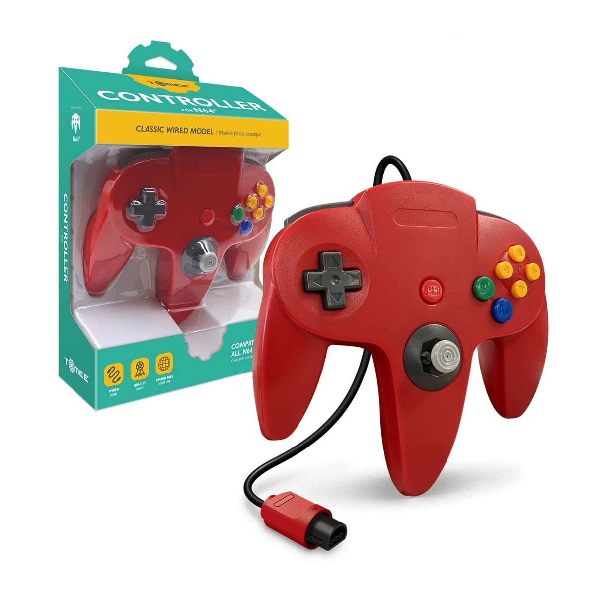 Tomee Controller for N64(Gold/Gray/Yellow/Red/Green/Black/Blue/Turquoise/Purple) - Picture 18 of 28