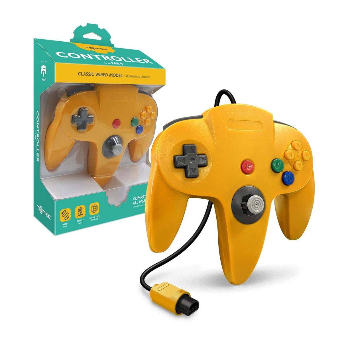 Tomee Controller for N64(Gold/Gray/Yellow/Red/Green/Black/Blue/Turquoise/Purple) - Picture 17 of 28