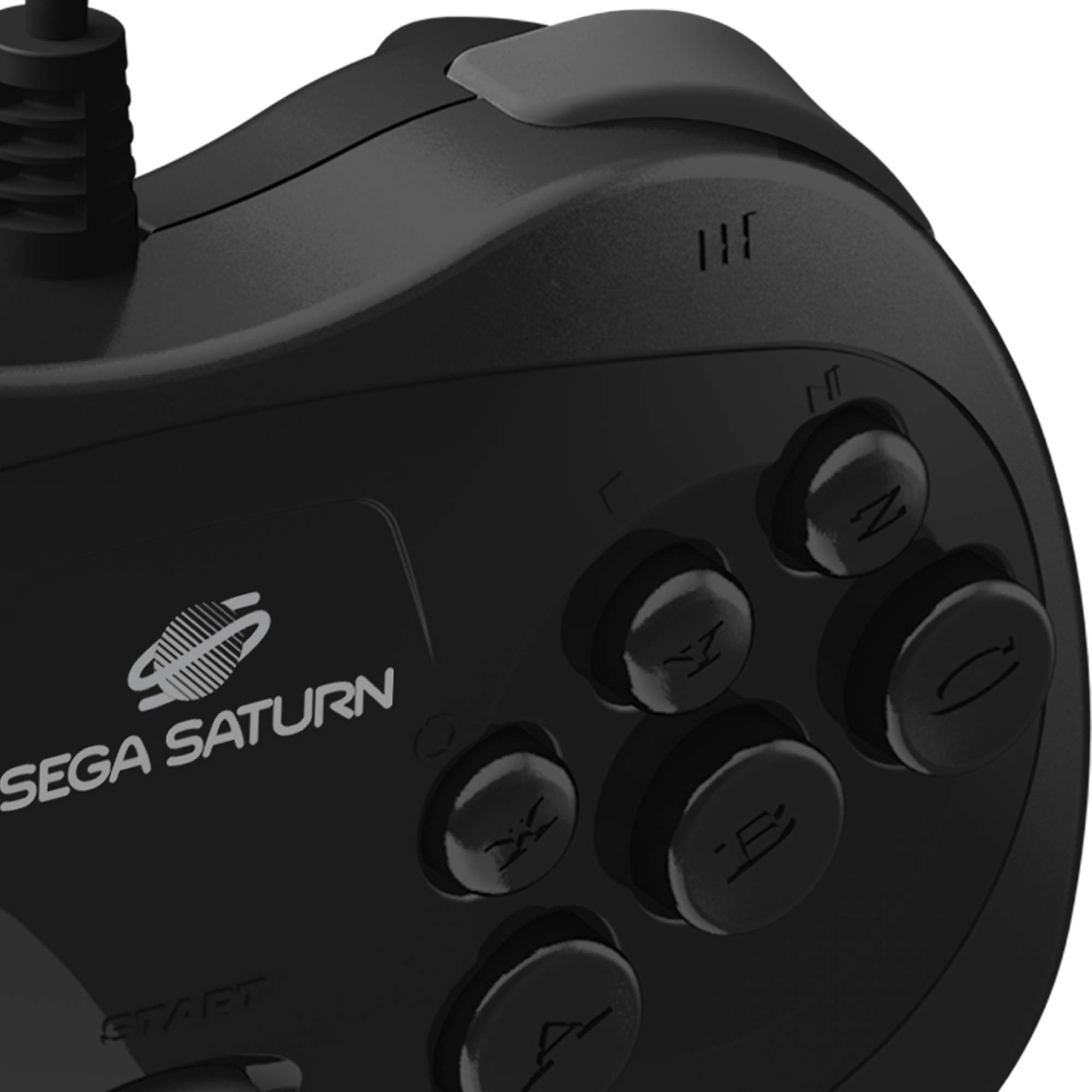 Retro-Bit Official Sega Saturn Controller Pad - Original Port - Black ...