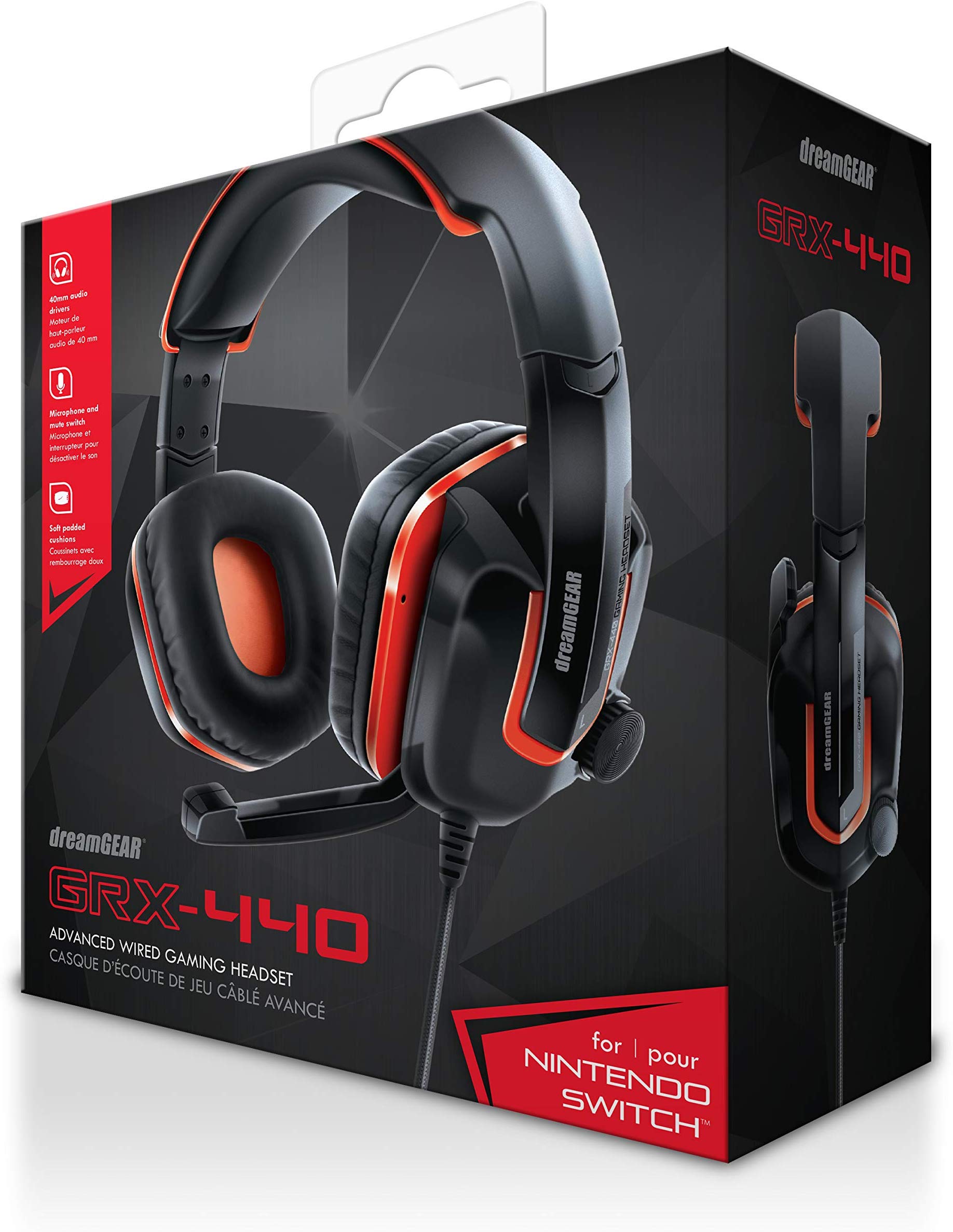 dreamGEAR GRX440 Wired Gaming Headset for Nintendo Switch, PS4, & Xbox One Red 845620065103 eBay