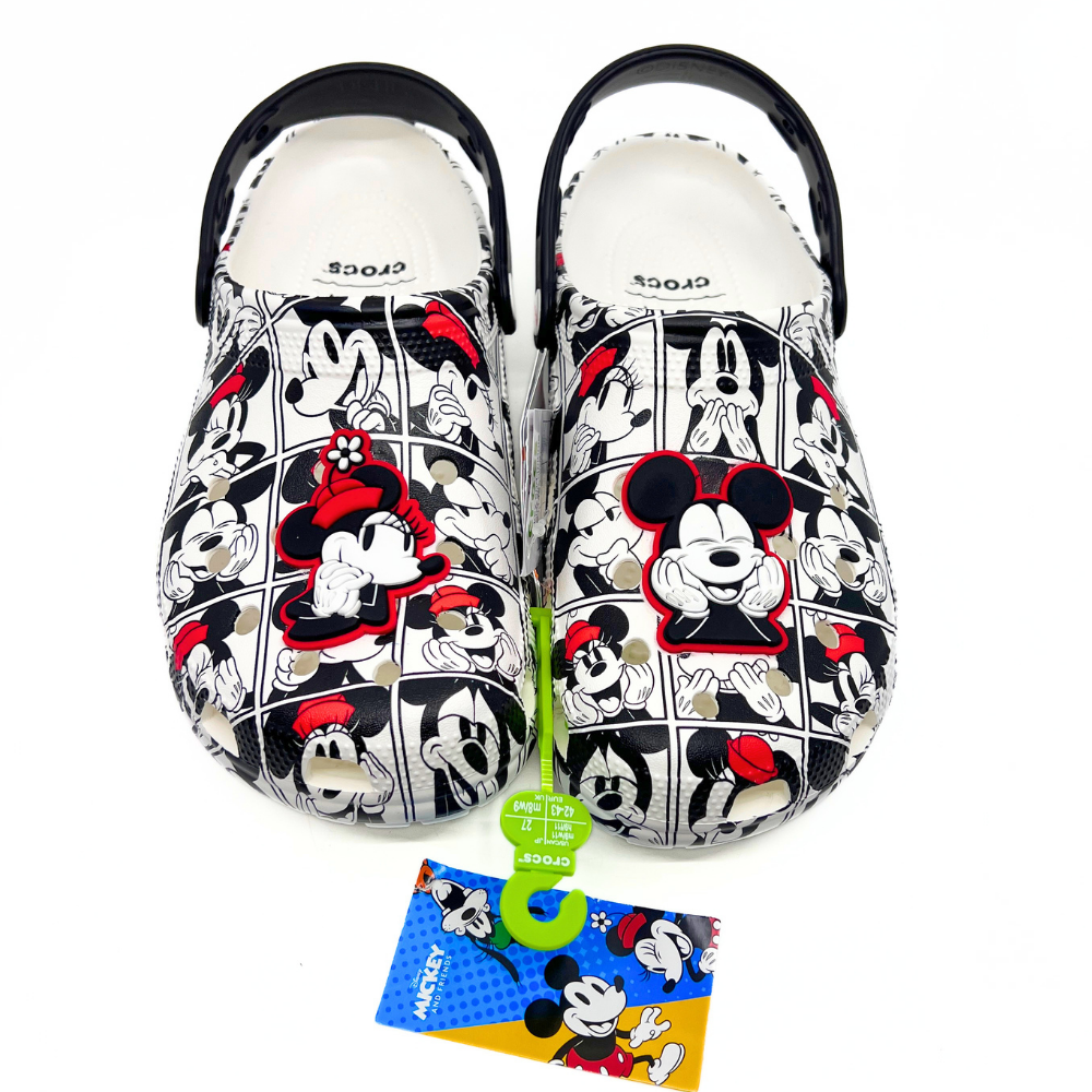Crocs Unisex-Adult Disney Mickey Mouse Clogs Mickey/Minnie White – NEW