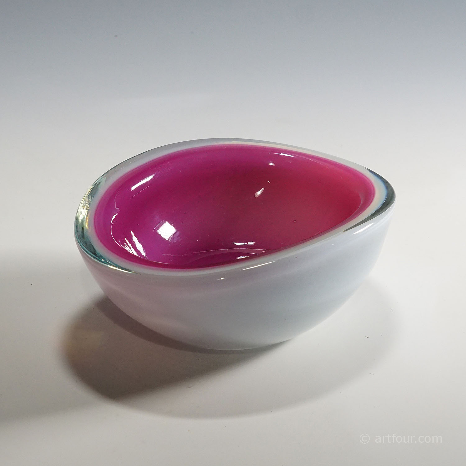 Archimede Seguso 'Alabastro' Kunstglasschale, Murano Italien ca. 1958 - Bild 2 von 5