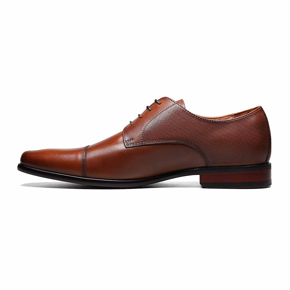 Florsheim Postino Cognac Smooth Leather Cap Toe Derby Dress  display picture 1