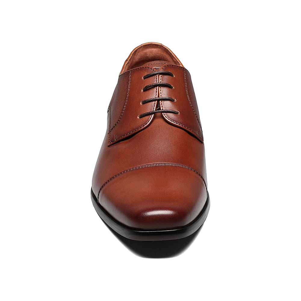 Florsheim Postino Cognac Smooth Leather Cap Toe Derby Dress  display picture 2
