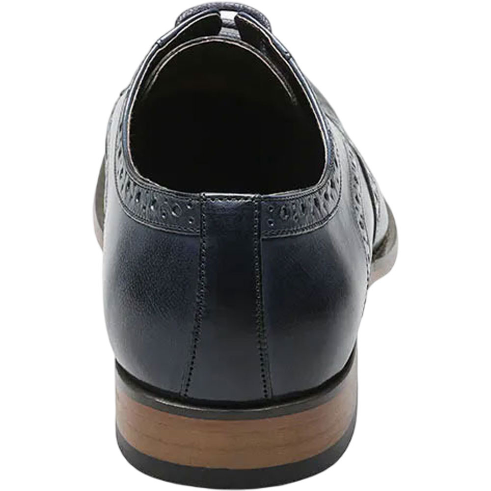 Chaussures Richelieu Stacy Adams Tinsley Pointure 10 US - Cuir Buffalo Cobalt & Marine, Neuf Avec Boîte