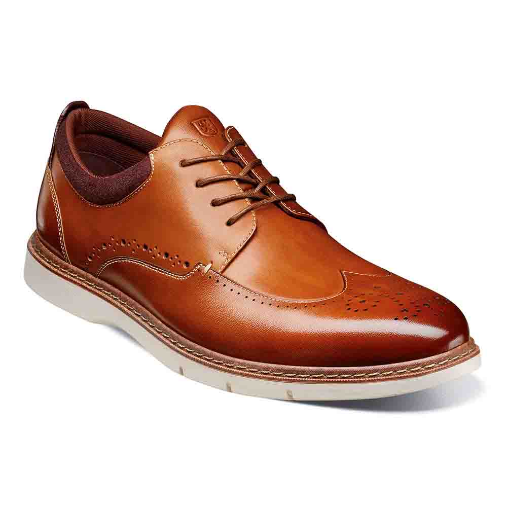 Stacy Adams Synergy Cognac Smooth Leather Wingtip Casual  display picture 2