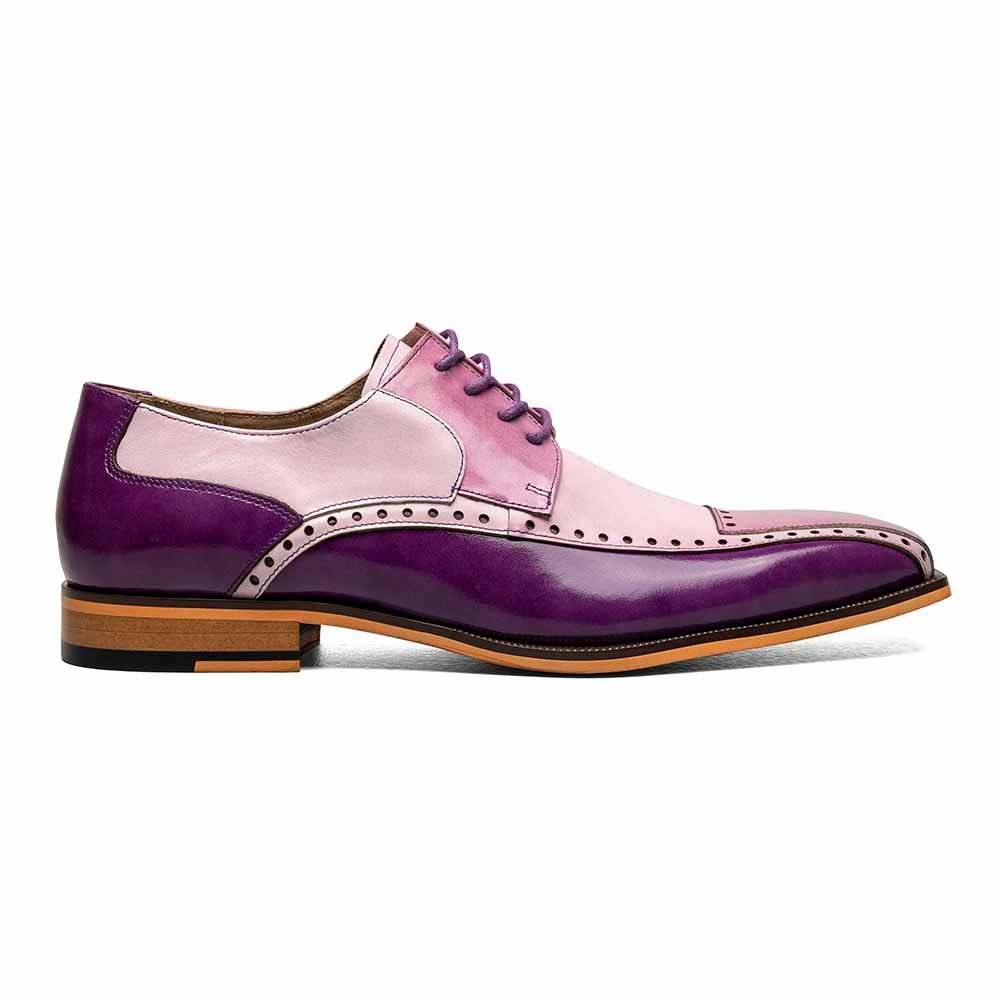 Stacy Adams purple leather men’s shoes Stacy Adams Barringer Plain Toe Oxford Walking Shoes Purple  main image 4