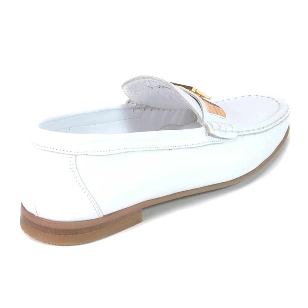 Sigotto Uomo White Plaid Soft Leather Dress Shoes with B logo - Picture 22 of 30