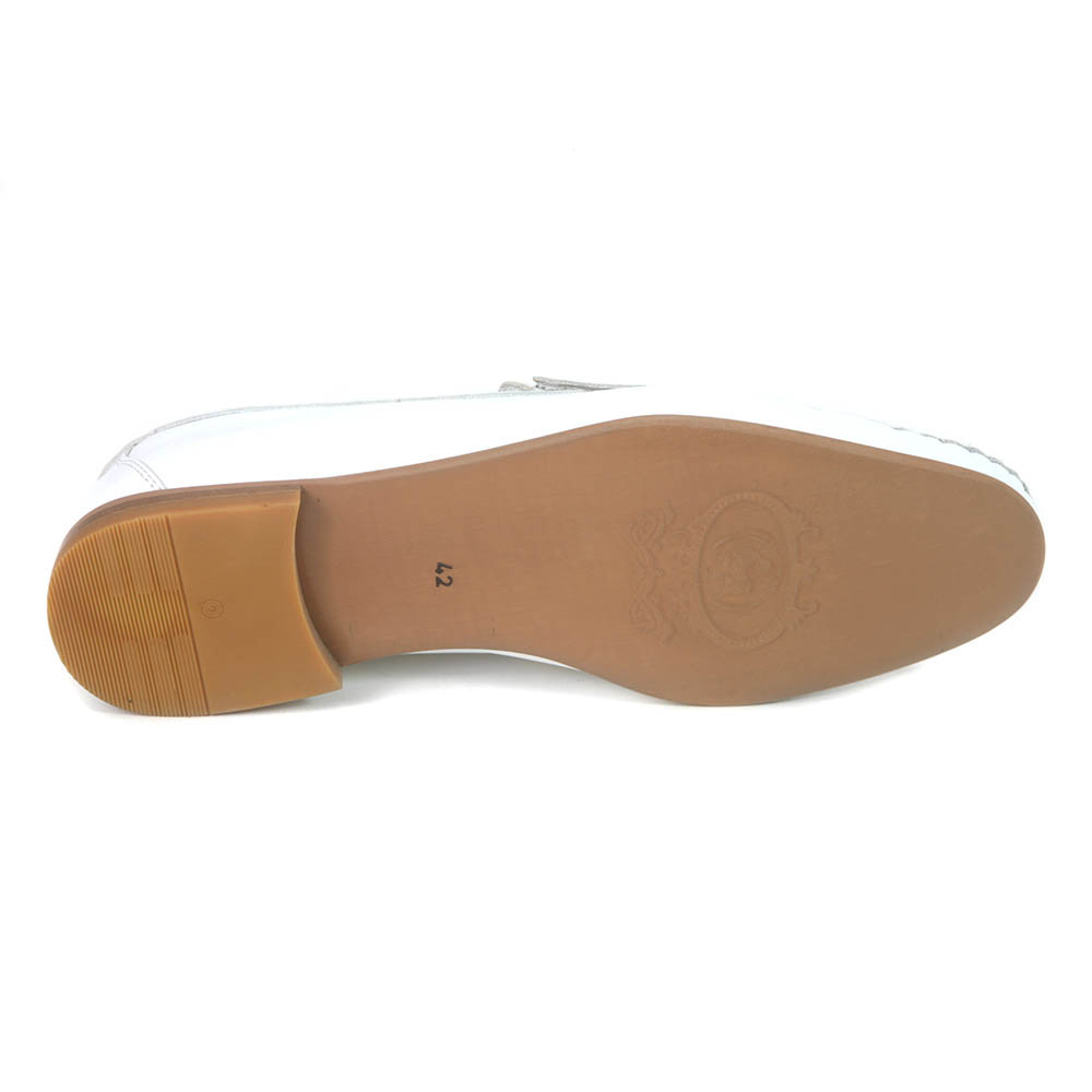 Sigotto Uomo White Plaid Soft Leather Dress Shoes with B logo - Picture 29 of 30