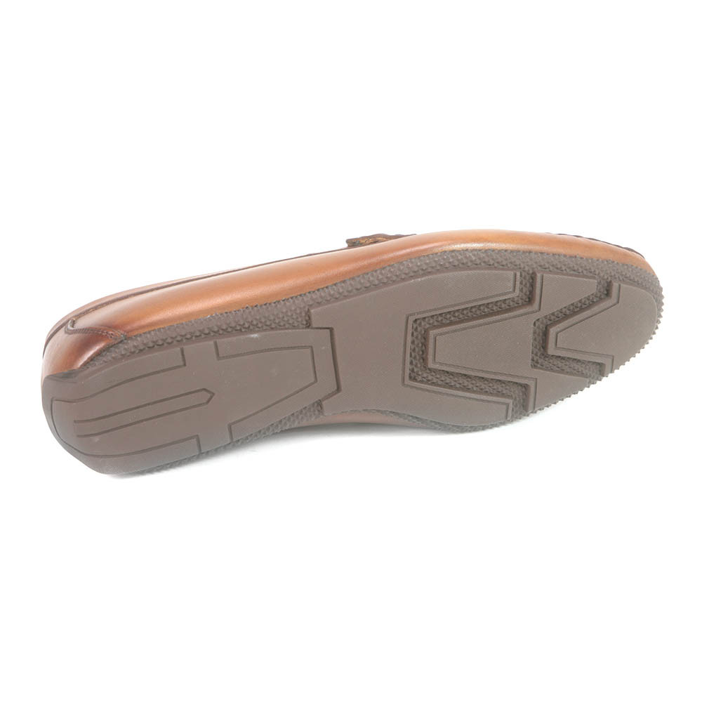 Sigotto Uomo Tan Soft Leather Driving Loafer with V Logo - Picture 18 of 30