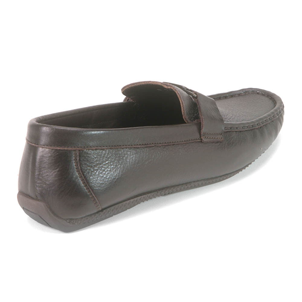 Sigotto Uomo Brown Soft Leather Driving Loafer with B Logo - Picture 30 of 30